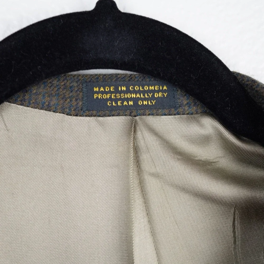 Oscar de la Renta Men's Tailored Blazer Classic Houndstooth‎ Pattern L
